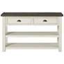 Monterey 50" Wide White and Brown Sofa Console Table