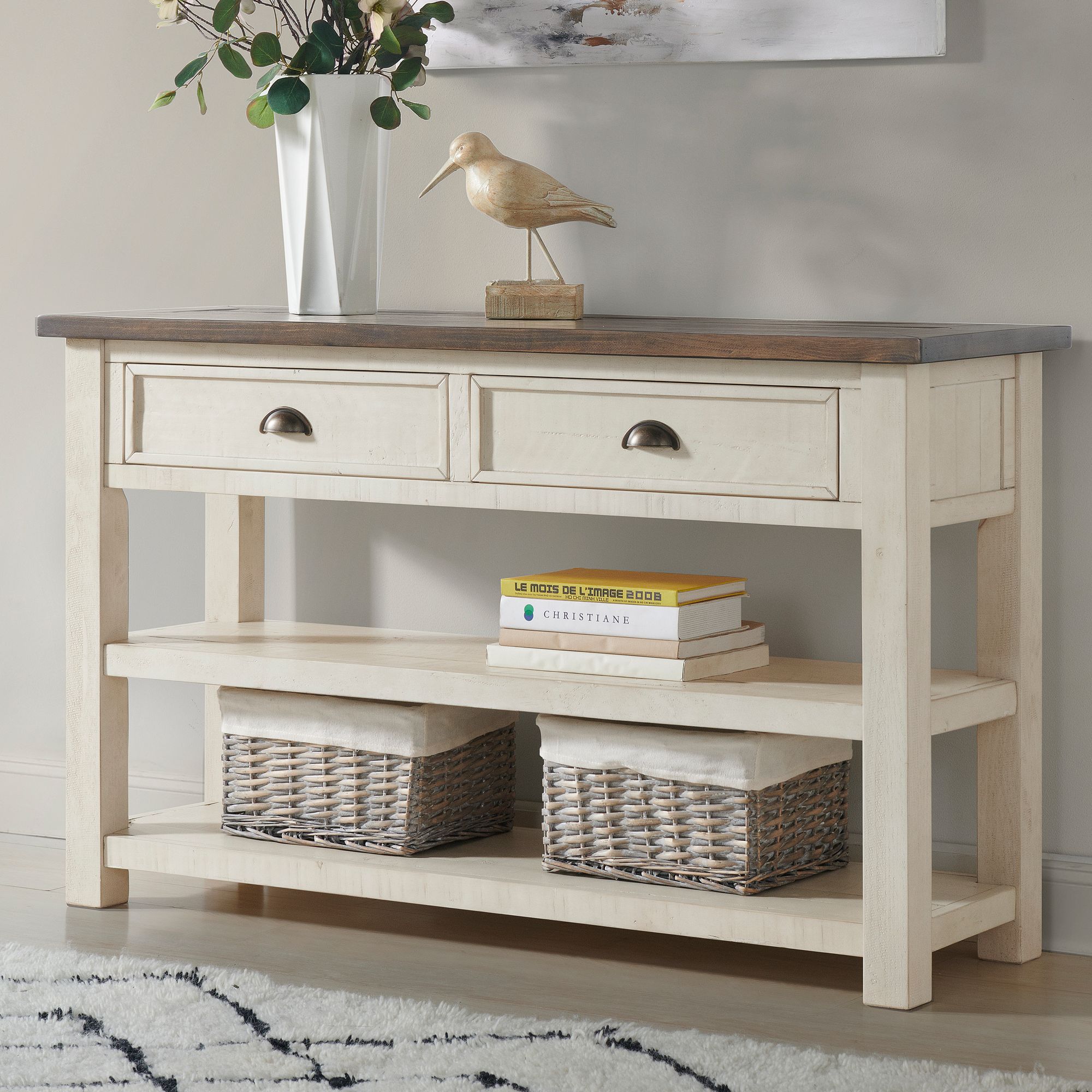 50 inch wide console shop table