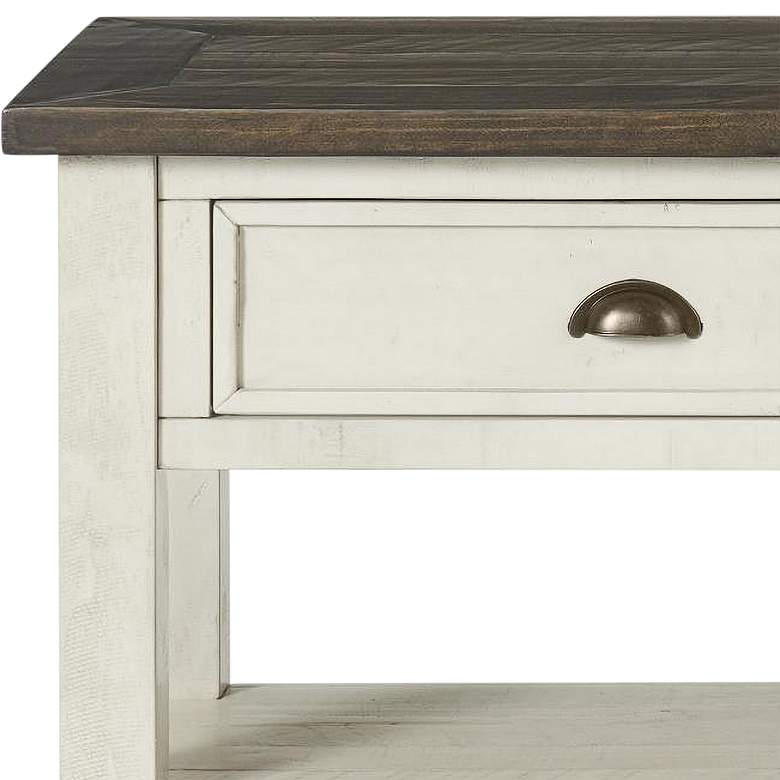 Image 3 Monterey 50" Wide White and Brown Sofa Console Table more views