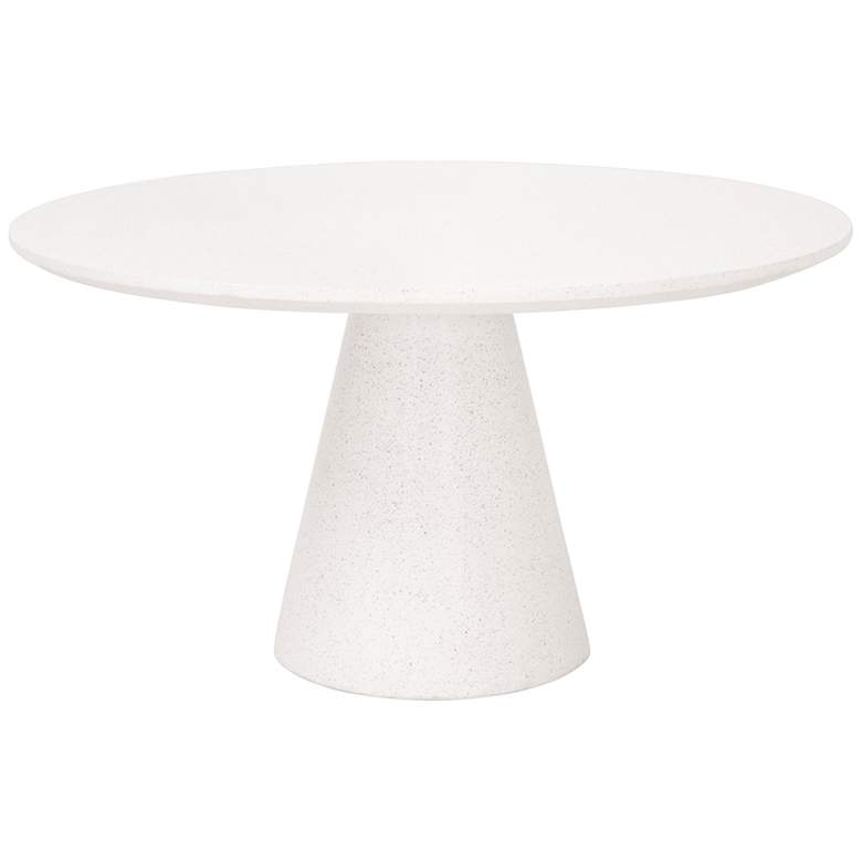 Image 2 Monterey 55 inch Wide Ivory Outdoor Round Dining Table
