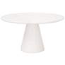 Monterey 55" Wide Ivory Outdoor Round Dining Table in scene