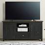 Monterey 60" Wide Black and Brown Wood TV Stand