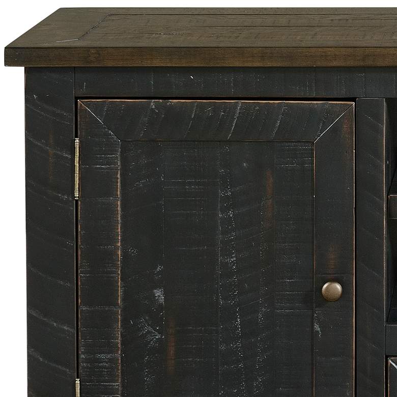 Image 3 Monterey 60" Wide Black and Brown Wood TV Stand more views