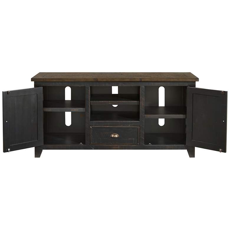 Image 4 Monterey 60 inch Wide Black and Brown Wood TV Stand more views