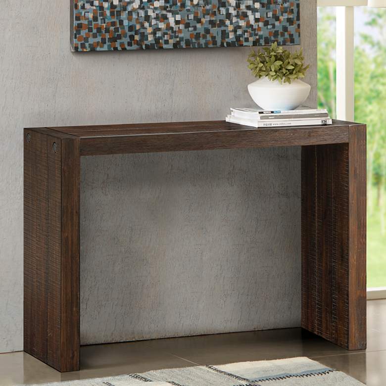 Image 1 Monterey 64" Wide Brown Wood Grain Console/Counter Table