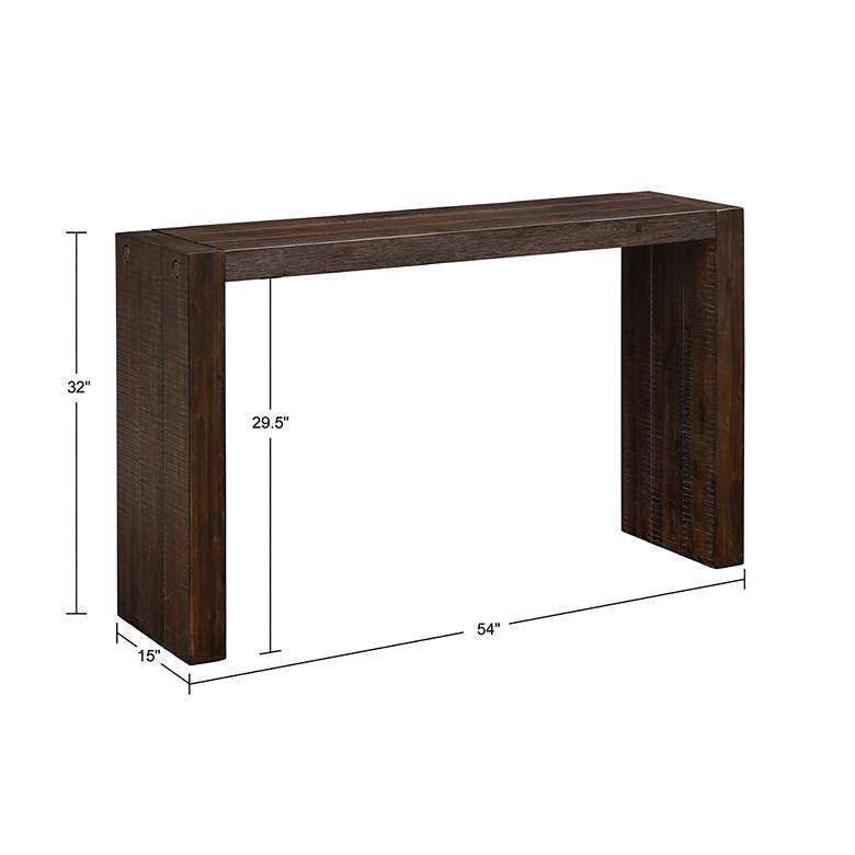 Image 7 Monterey 64" Wide Brown Wood Grain Console/Counter Table more views
