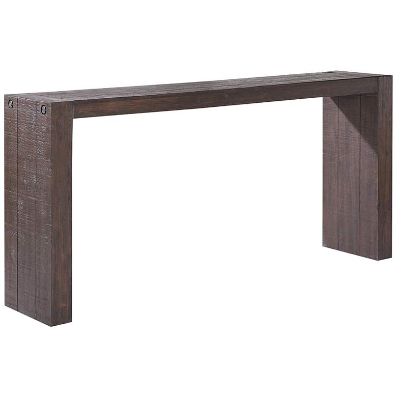 Image 1 Monterey 64" Wide Brown Wood Rectangular Console Table