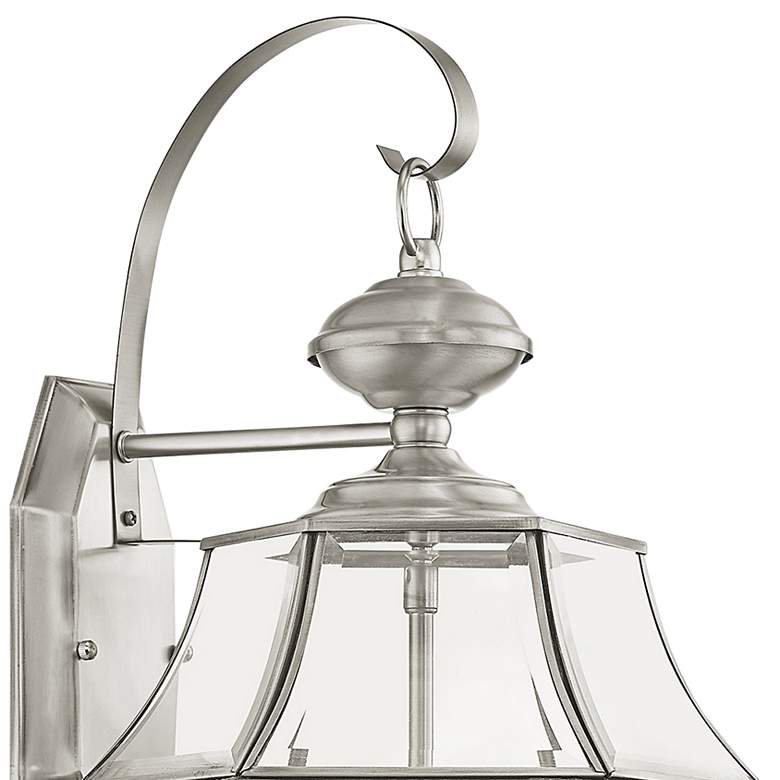 Image 3 Monterey Brushed Nickel Candelabra Base (E-12) Outdoor Wall Light more views