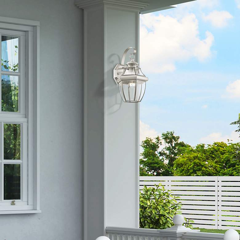 Image 5 Monterey Brushed Nickel Medium Base (E-26) Outdoor Wall Light more views