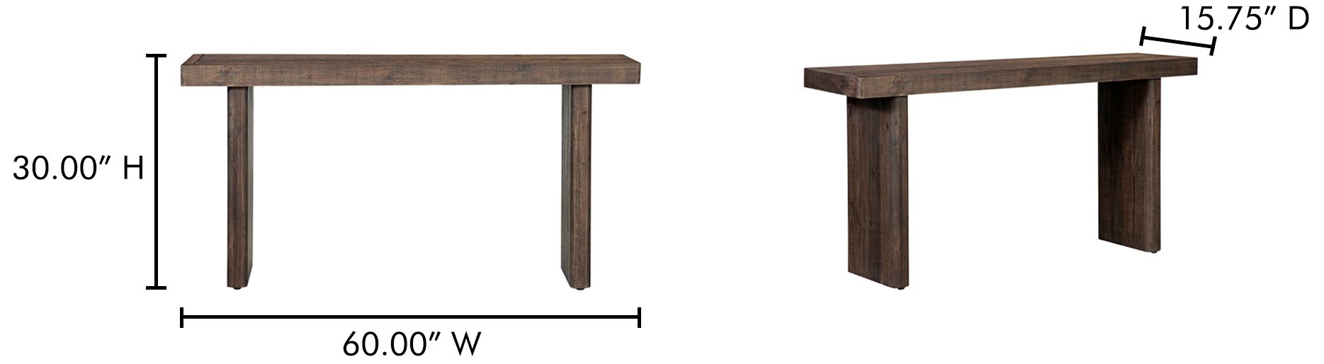 Image 7 Monterey Console Table Aged Brown more views