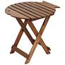 Monterey Fish 21" Wide Natural Wood Outdoor Folding Table in scene