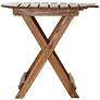 Monterey Fish 21" Wide Natural Wood Outdoor Folding Table in scene