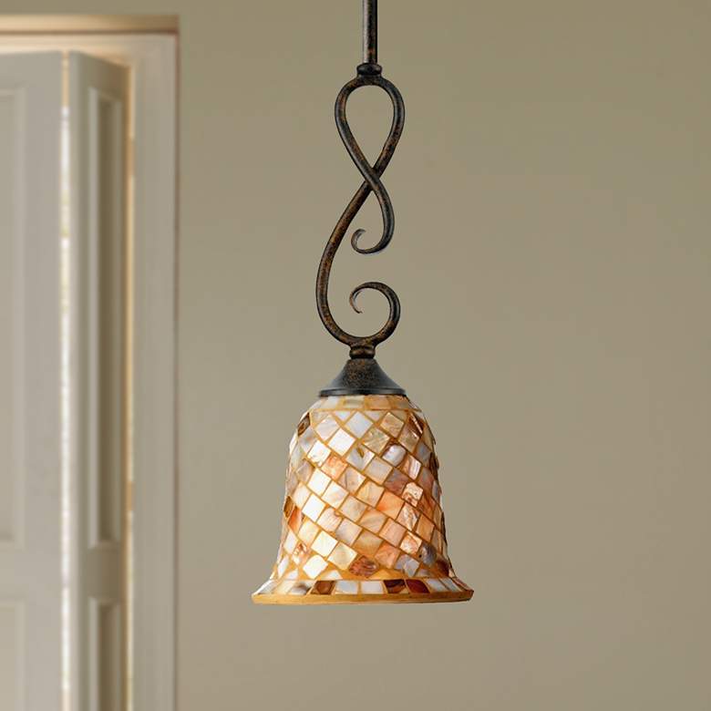 Image 1 Monterey Mosaic 6" Wide Malaga Finish Mini Pendant