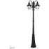 Monterey Multi Head Black Outdoor Post Light with Clear Beveled Glass