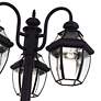 6_Monterey Multi Head Black Outdoor Post Light with Clear Beveled Glass more views