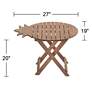 Monterey Pineapple Natural Wood Outdoor Folding Table