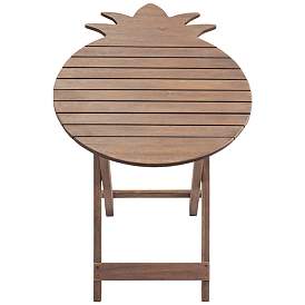 Image3 of Monterey Pineapple Natural Wood Outdoor Folding Tables Set of 2 more views