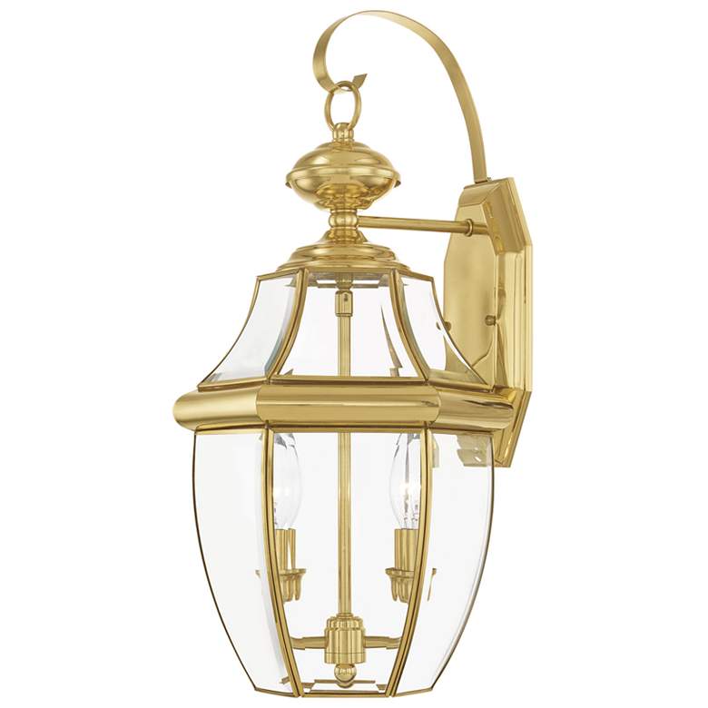 Image 1 Monterey Polished Brass Base (E-12) Outdoor Wall Light