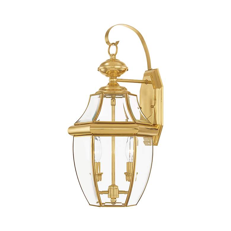 Image 4 Monterey Polished Brass Base (E-12) Outdoor Wall Light more views