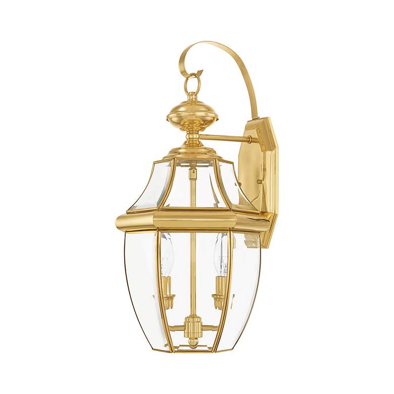 Image 5 Monterey Polished Brass Base (E-12) Outdoor Wall Light more views
