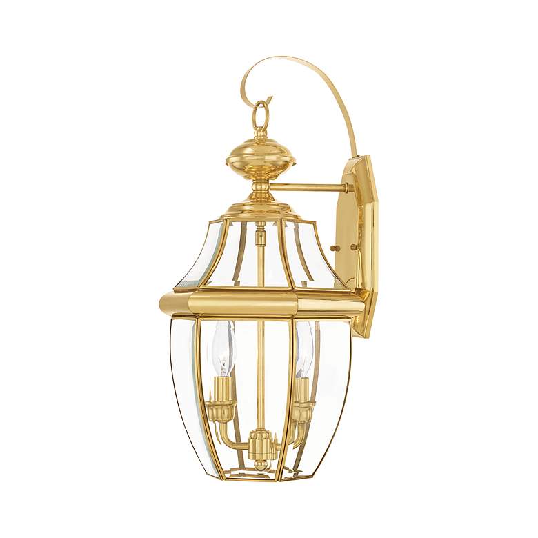 Image 6 Monterey Polished Brass Base (E-12) Outdoor Wall Light more views