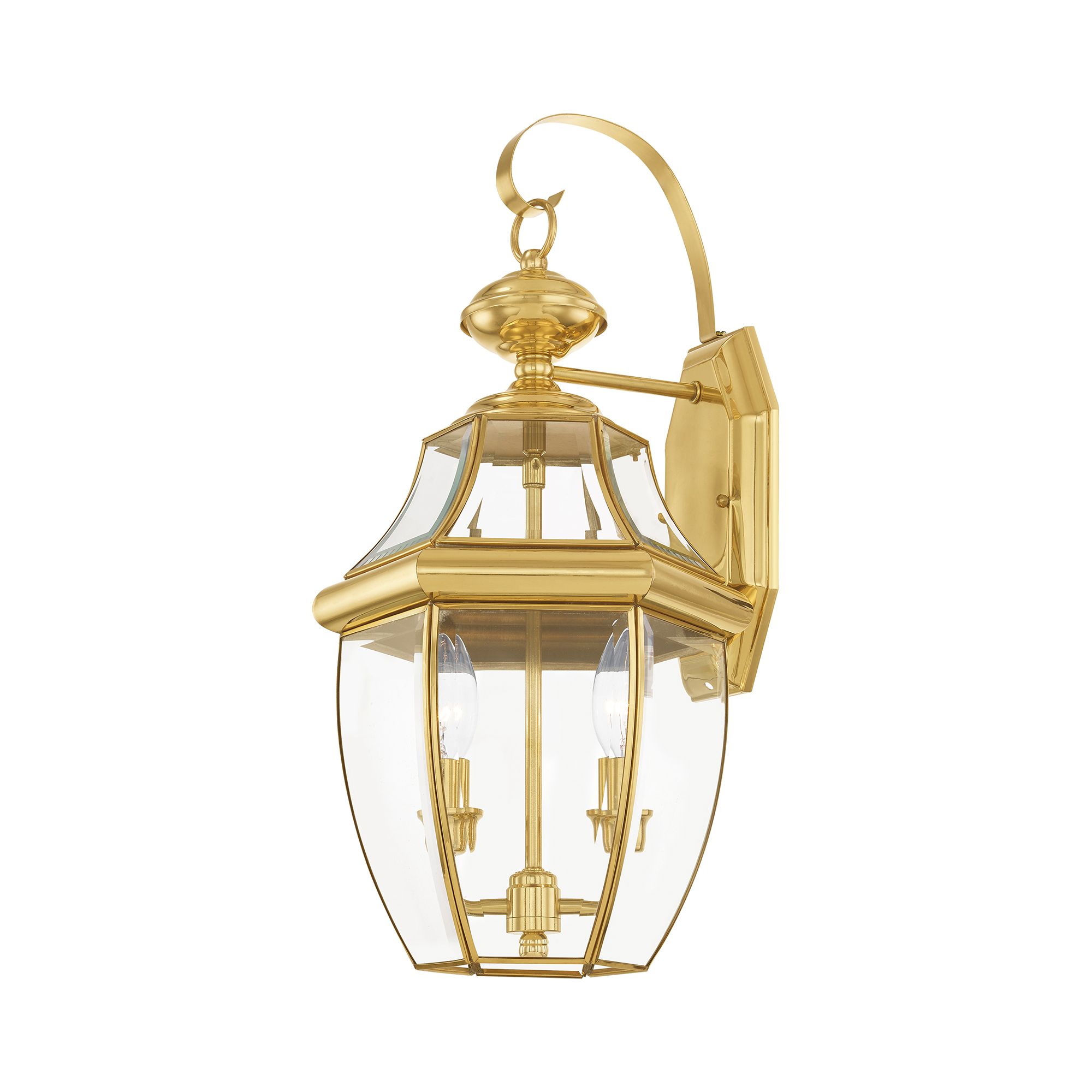 Monterey Polished Brass Base (E-12) Outdoor Wall Light
