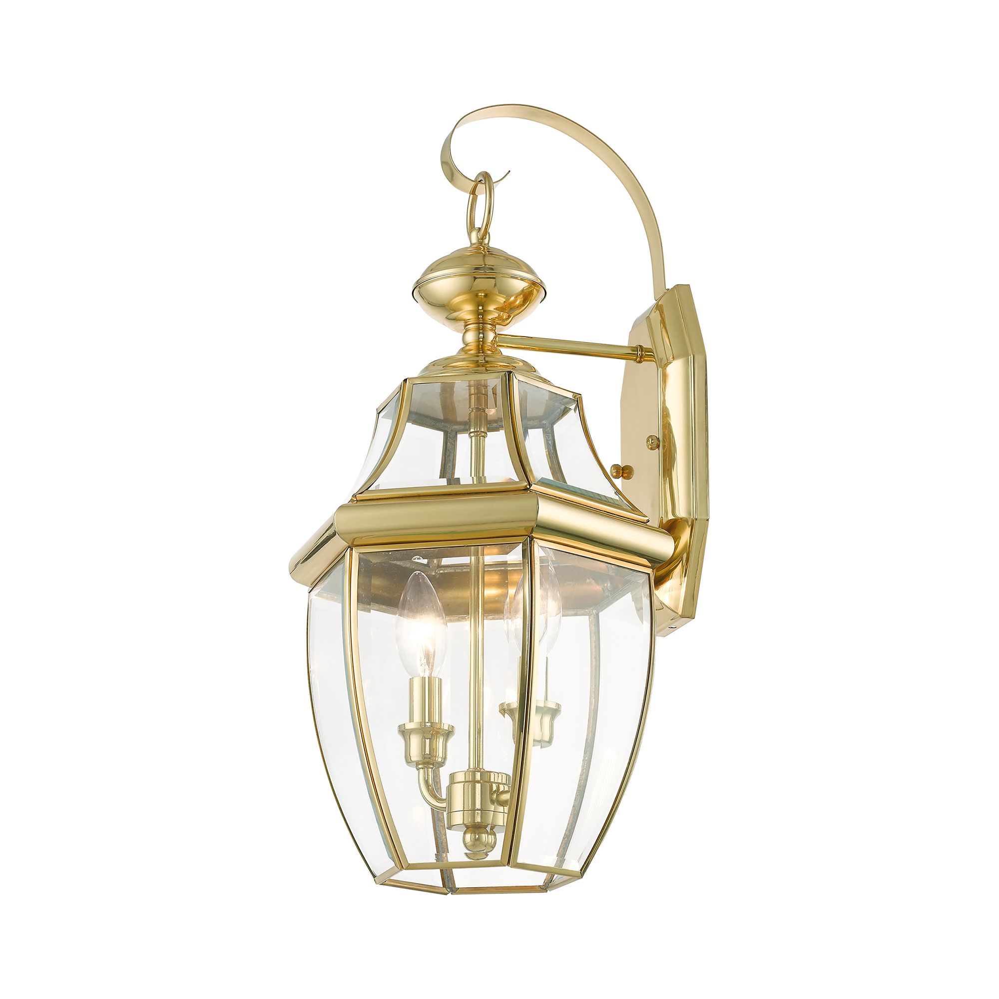 Monterey Polished Brass Base (E-12) Outdoor Wall Light