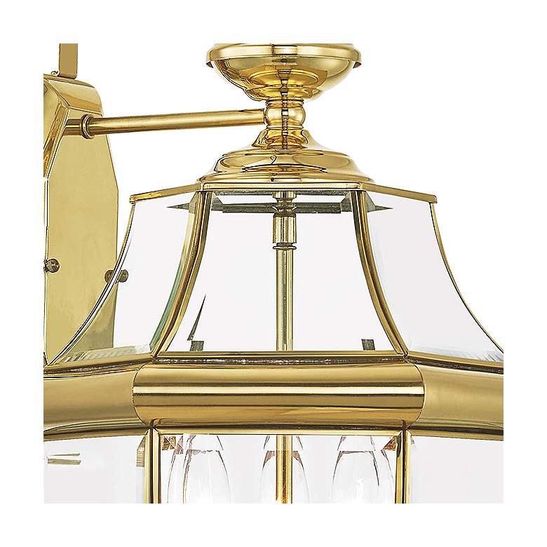 Image 3 Monterey Polished Brass Candelabra Base (E-12) Outdoor Wall Light more views