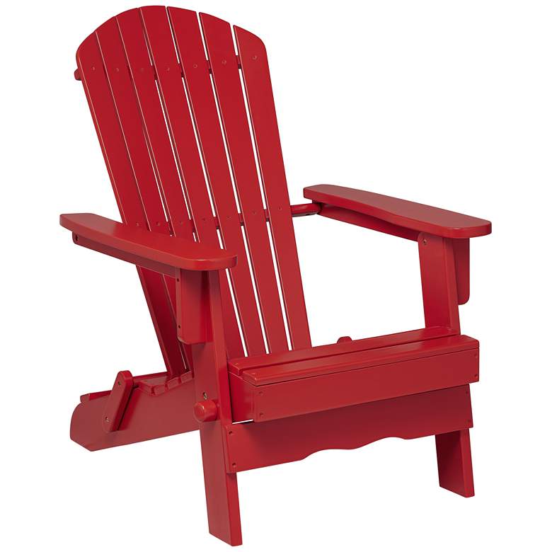 Image 1 Monterey Red Wood Folding Adirondack Chair