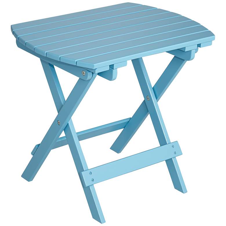 Image 1 Monterey Sky Blue Outdoor Wood Side Table