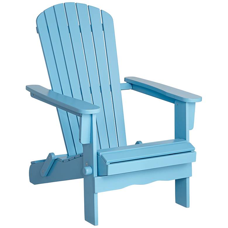 Image 1 Monterey Sky Blue Wood Adirondack Chair