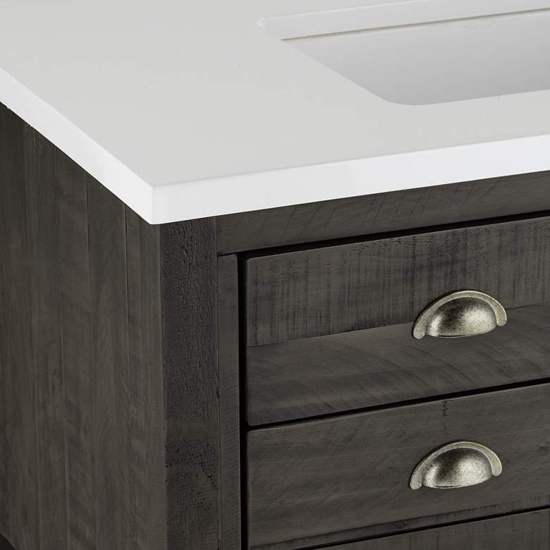 Image 4 Monterrey 37" Wide Gray and White Marble 1-Drawer Single Sink Vanity more views
