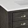 Monterrey 37" Wide Gray and White Marble 1-Drawer Single Sink Vanity
