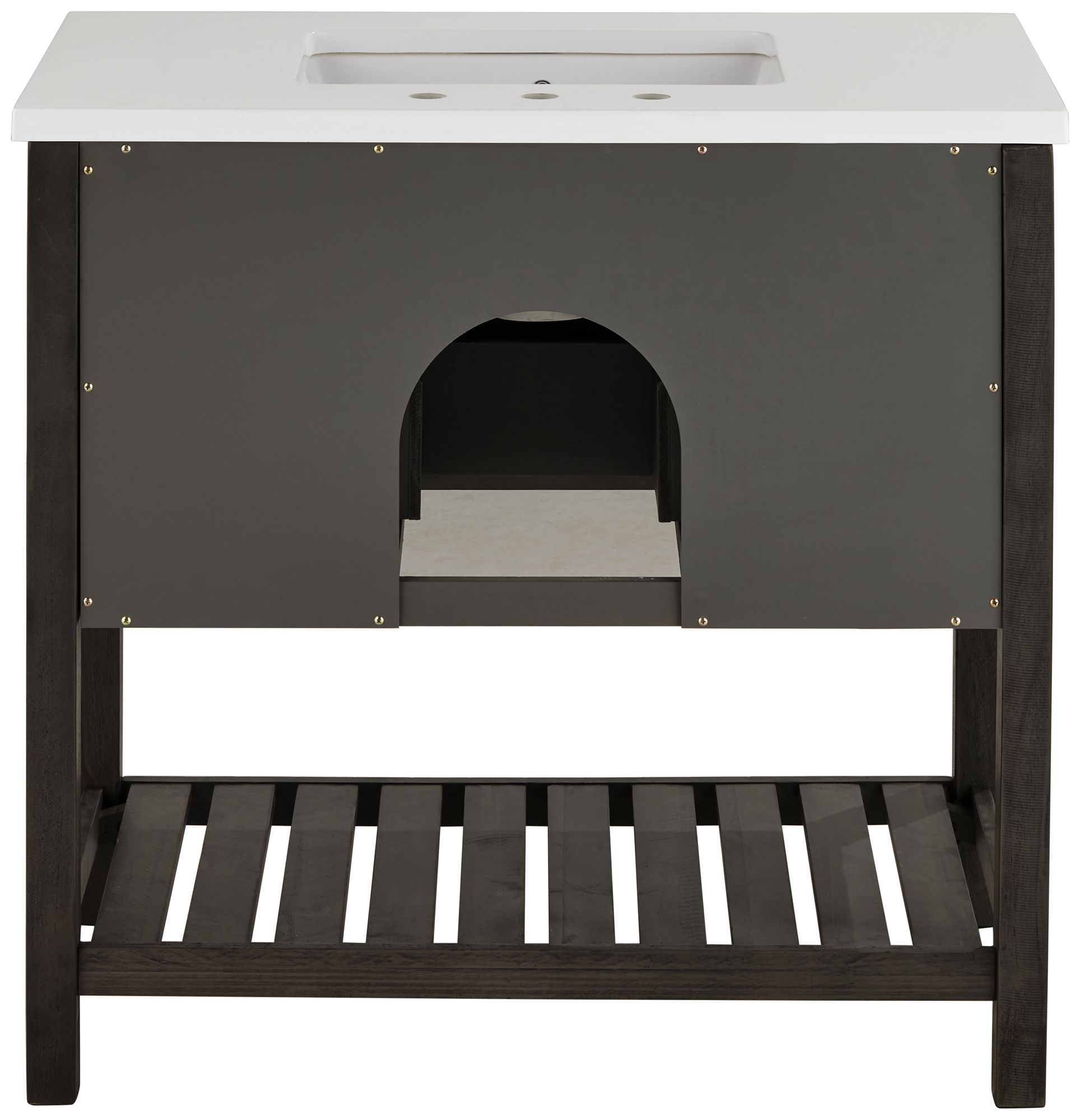 Monterrey 37" Wide Gray and White Marble 1-Drawer Single Sink Vanity in scene