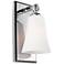 Monterro 10 1/2" High Opal Chrome Wall Sconce