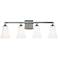 Monterro 30 1/4" Wide 4-Light Opal Chrome Bath Light