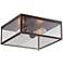 Montesidro 12"W Bronze and Glass Outdoor Ceiling Light