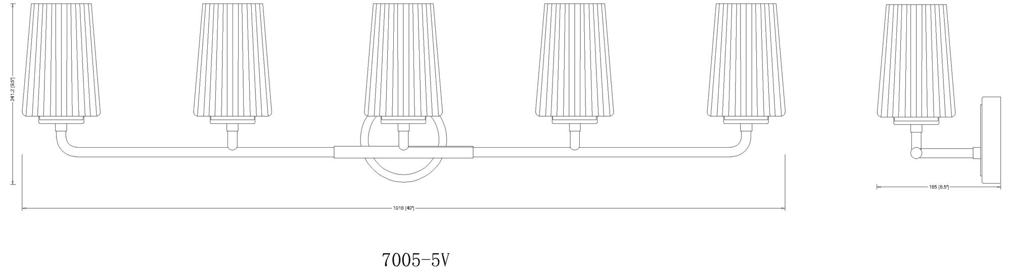 Montford by Z-Lite Brushed Nickel 5 Light Vanity