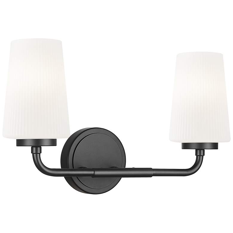 Image 1 Montford by Z-Lite Matte Black 2 Light Vanity