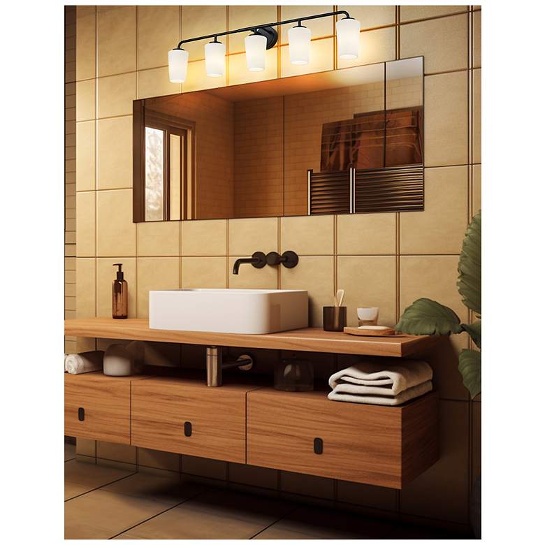 Image 2 Montford by Z-Lite Matte Black 5 Light Vanity more views