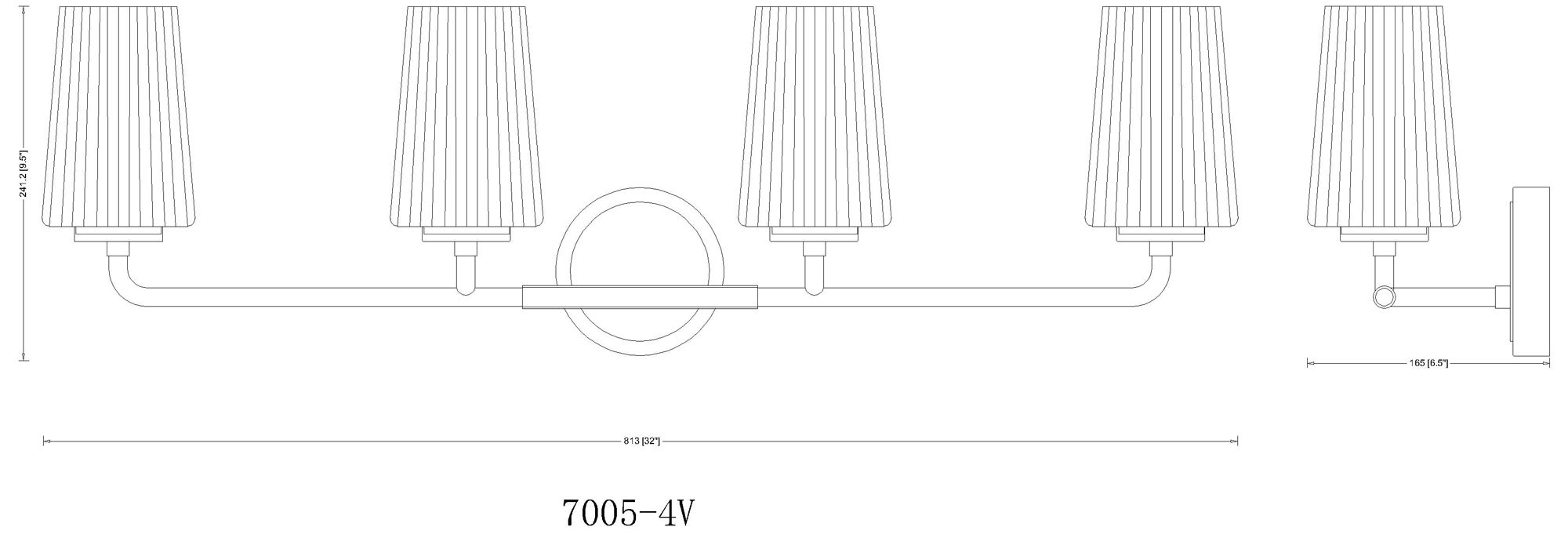 Montford by Z-Lite Modern Gold 4 Light Vanity