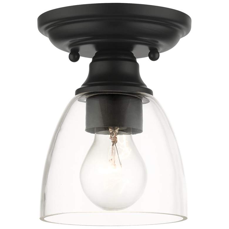 Image 1 Montgomery 1 Light Black Flush Mount