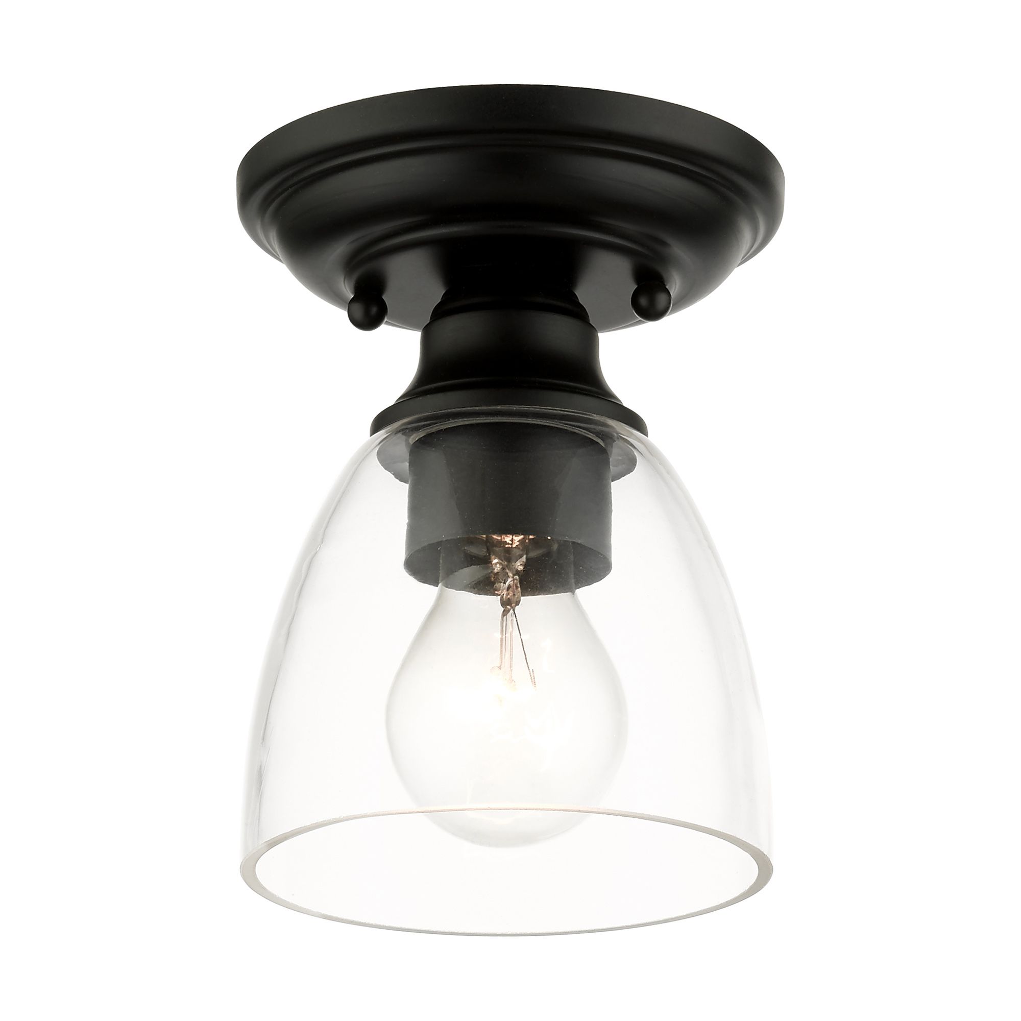 Image 3 Montgomery 1 Light Black Flush Mount more views