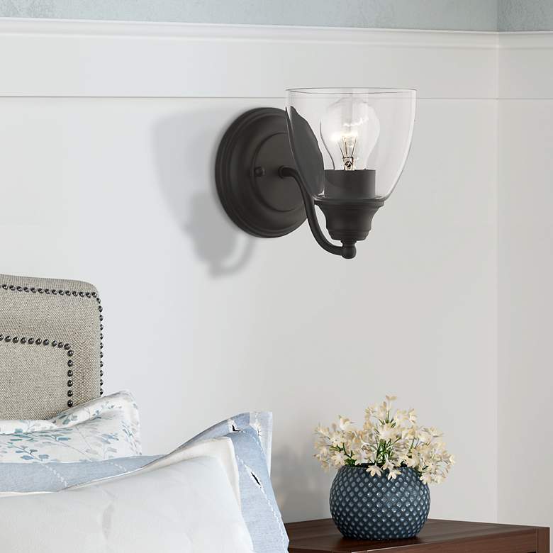 Image 1 Montgomery 1 Light Black Vanity Sconce