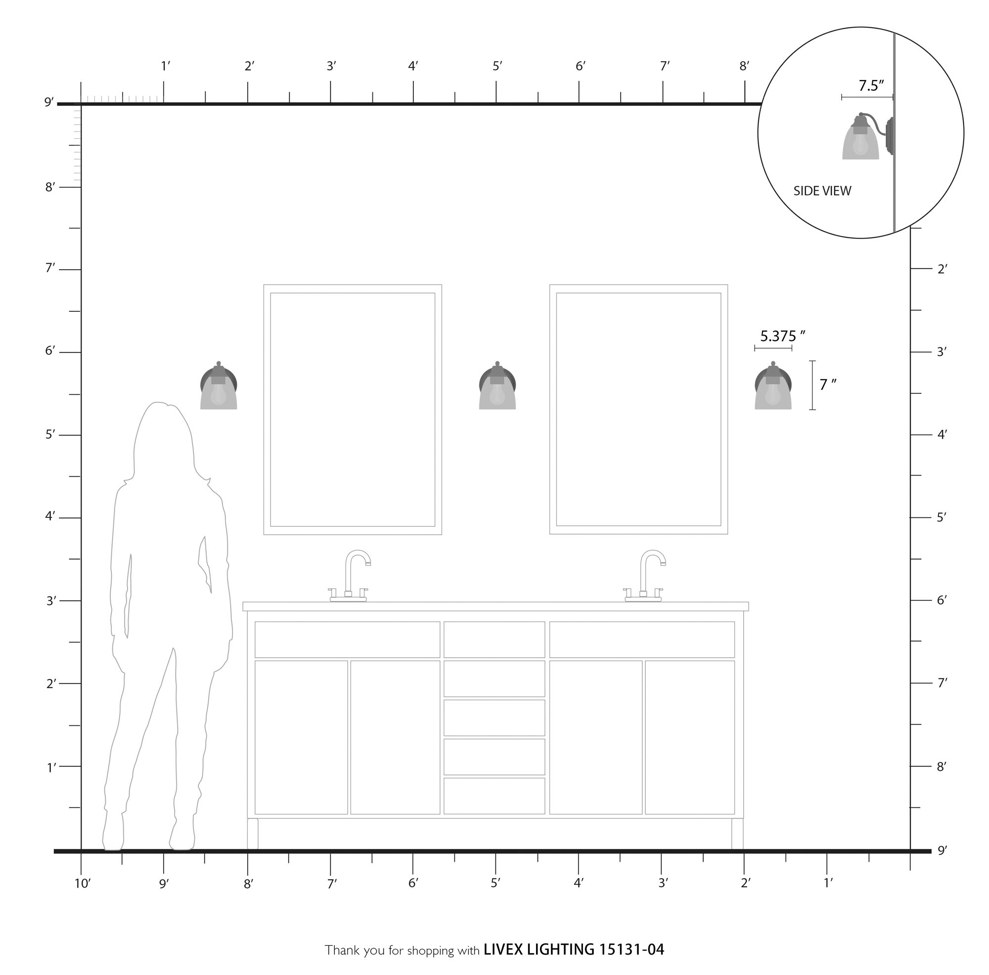 Montgomery 1 Light Black Vanity Sconce