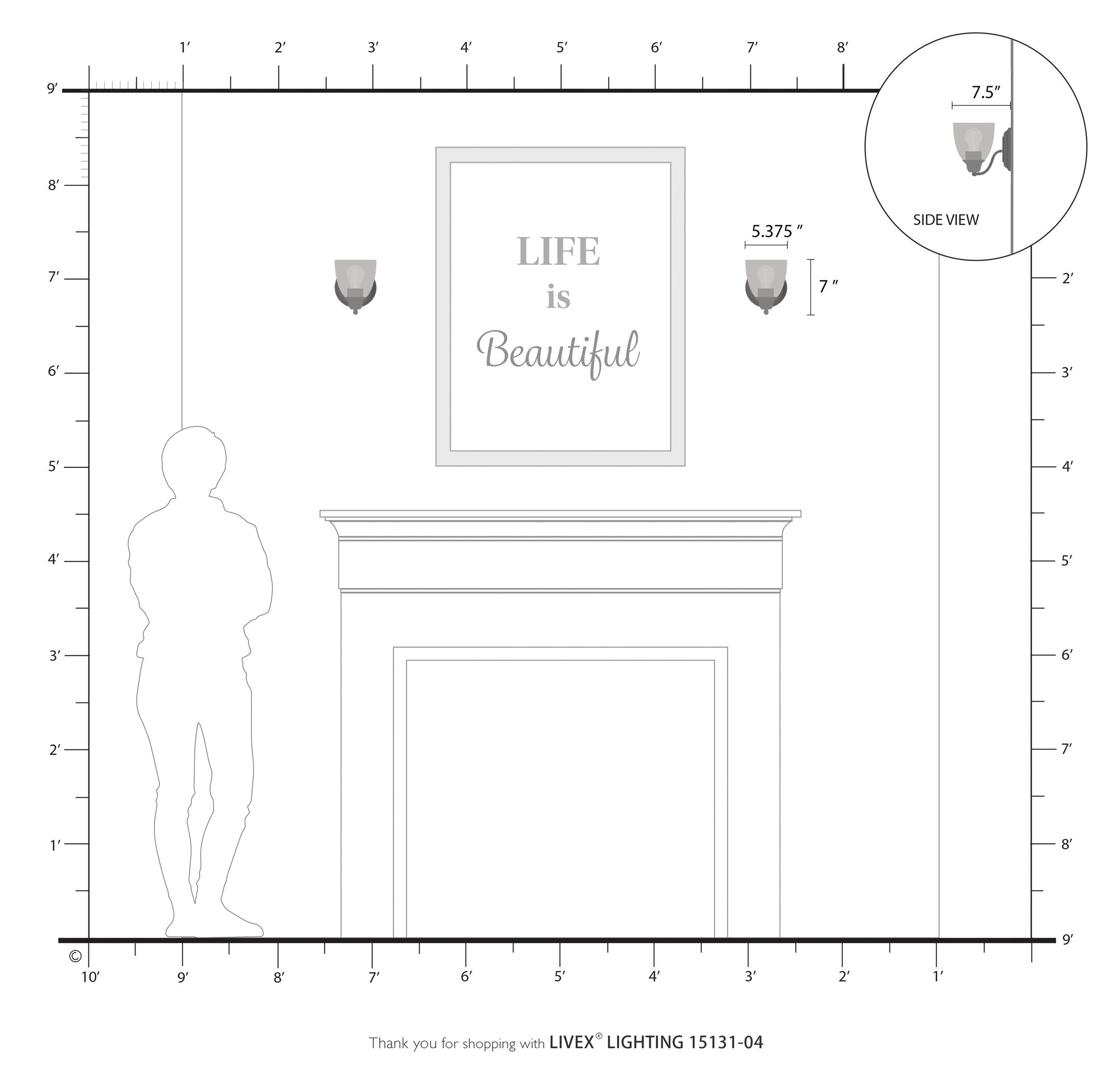 Montgomery 1 Light Black Vanity Sconce