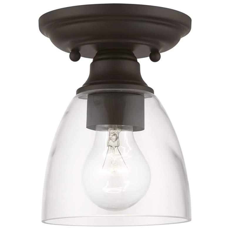 Image 1 Montgomery 1 Light Bronze Petite Semi-Flush