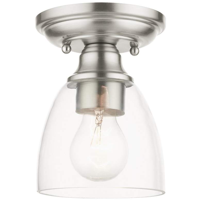 Image 1 Montgomery 1 Light Brushed Nickel Flush Mount