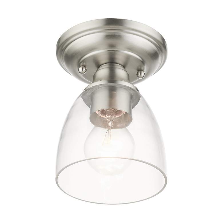 Image 5 Montgomery 1 Light Brushed Nickel Flush Mount more views