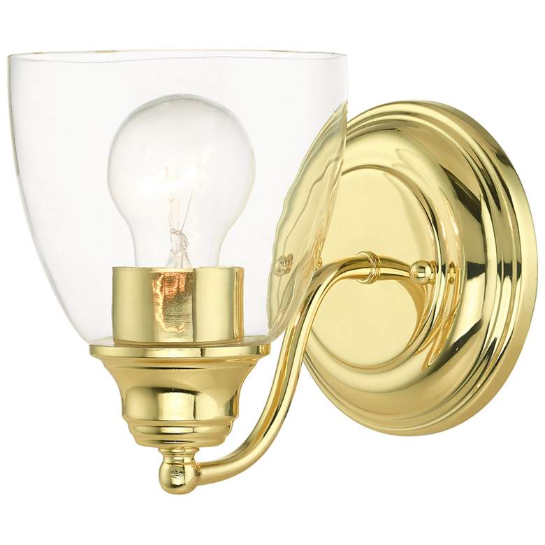 Image 1 Montgomery 1 Light Polished Brass Vanity Sconce